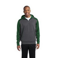 Sport-Tek  Colorblock Tech Fleece 1/4 Zip Hooded Sweatshirt